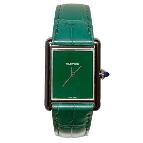 must de cartier green|must de cartier watch value.